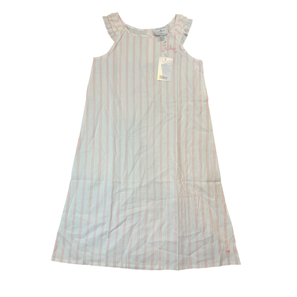 Petite Plume x The Colony Hotel Pink Stripe Amelie Nightgown Girls 12 NWT